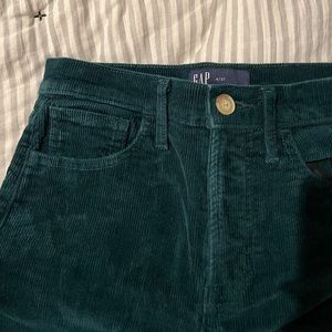GAP wide legged forest green corduroy pants